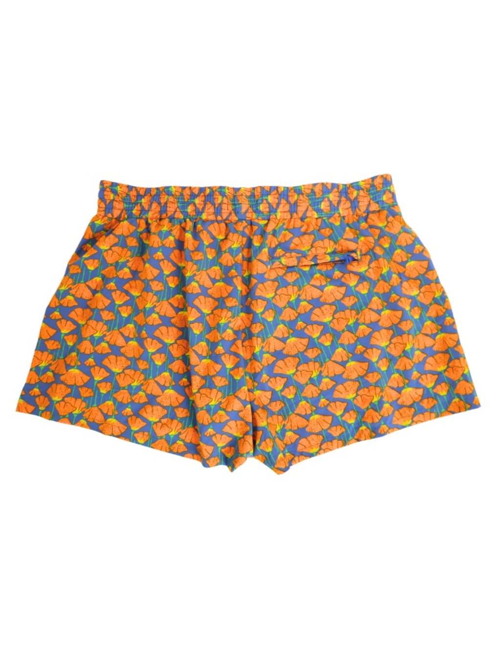TOAD&CO Floral Athletic Shorts Medium Blue Orange Outdoor Hiking Running - Picture 3 of 9